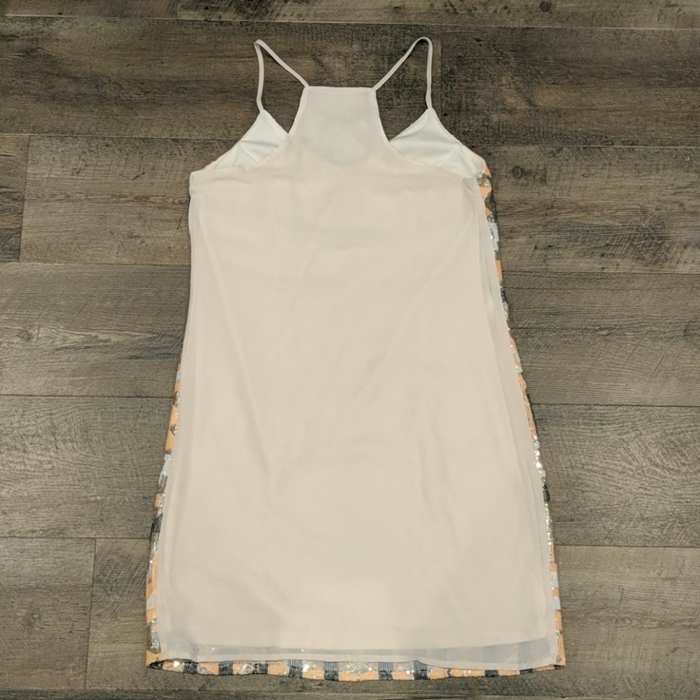 Charlotte Russe Peach Sleeveless Sequin Dress Size S - Picture 5 of 6